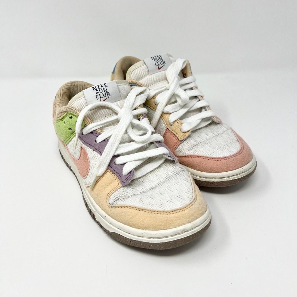 Nike Dunk Low SE Sun Club Women Size 8.5 US Sail/Sanded Gold Sneakers DQ0265-100